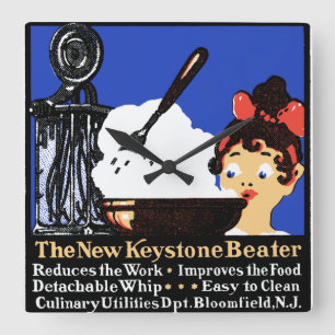 1900 Keystone Beater Square Wall Clock
