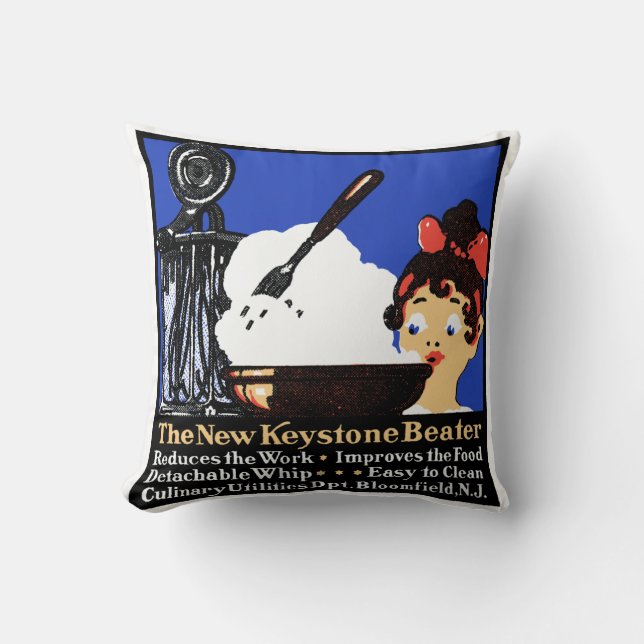 1900 Keystone Beater Throw Pillow (Front)