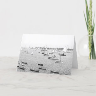 1900 Marblehead Harbour Massachusetts Greeting Card