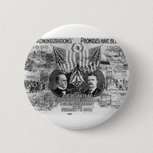1900 Mckinley -Teddy Roosevelt 2 Inch Round Button