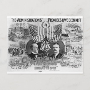 1900 Mckinley -Teddy Roosevelt Postcard