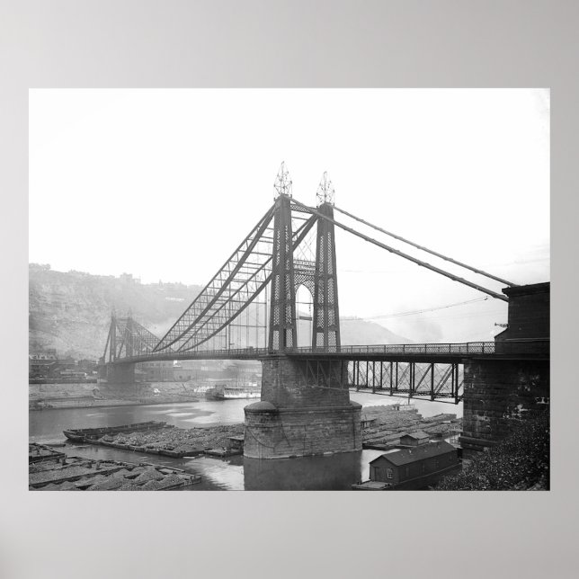 1900 Pointe Bridge Pittsburgh Pa. Poster (Front)