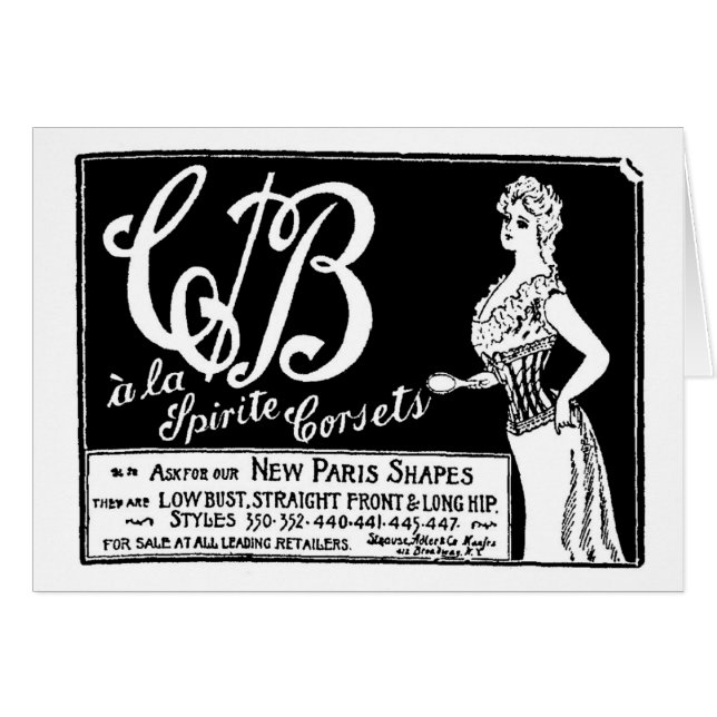 1900 publicités vintages de corset (Devant horizontal)