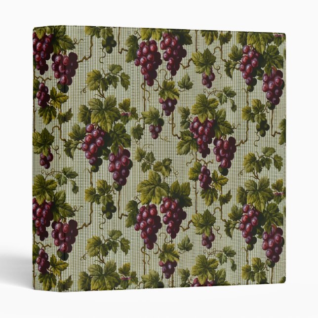 1900 Vintage Grapes Fruit Botanical Design Binder (Front/Spine)