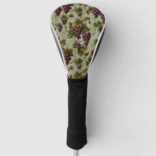 1900 Vintage Grapes Fruit Botanical Design Golf Head Cover