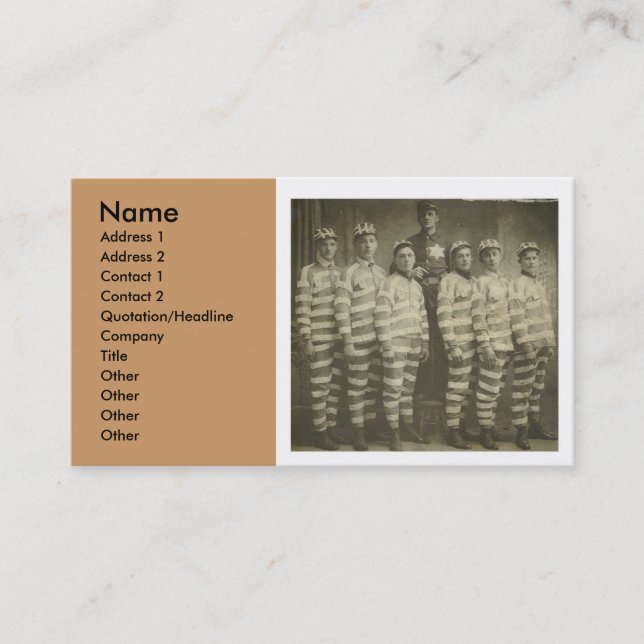 1900groupofconvicts business card (Front)