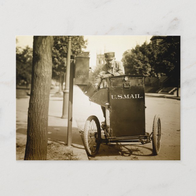 1900s Mail Man Postcard (Front)