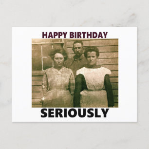 1900S PHOTO WITH HAPPY BIRTHDAY MESSAGE POSTCARD