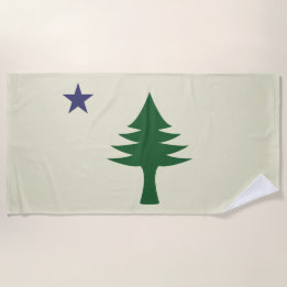 1901 Maine Flag Beach Towel