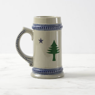 1901 Maine Flag Beer Stein