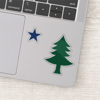 1901 Maine Flag Clear Sticker Set