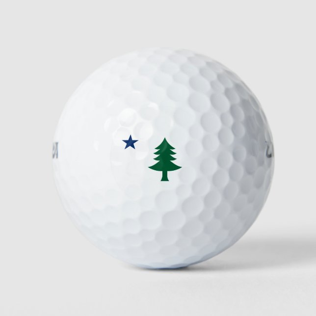 1901 Maine Flag Golf Balls (Front)