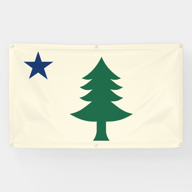 1901 Maine Flag Outdoor Banner (Horizontal)