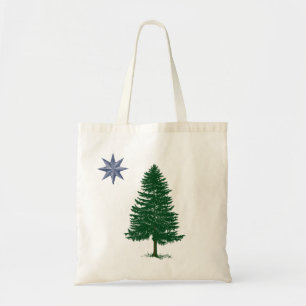 1901 Maine Flag - Vintage Style Tote Bag
