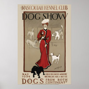 1901 Mascoutah Kennel Club Chicago Dog Show Poster