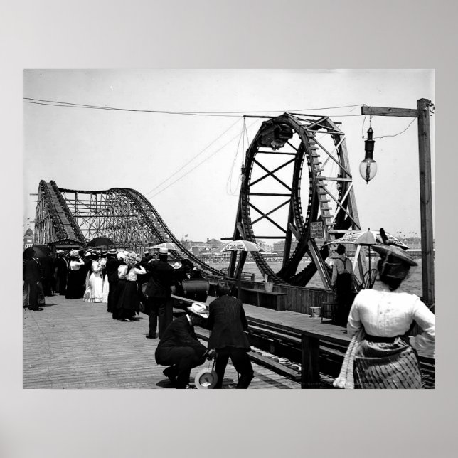 1901 The Loop Roller Coaster Print (Front)