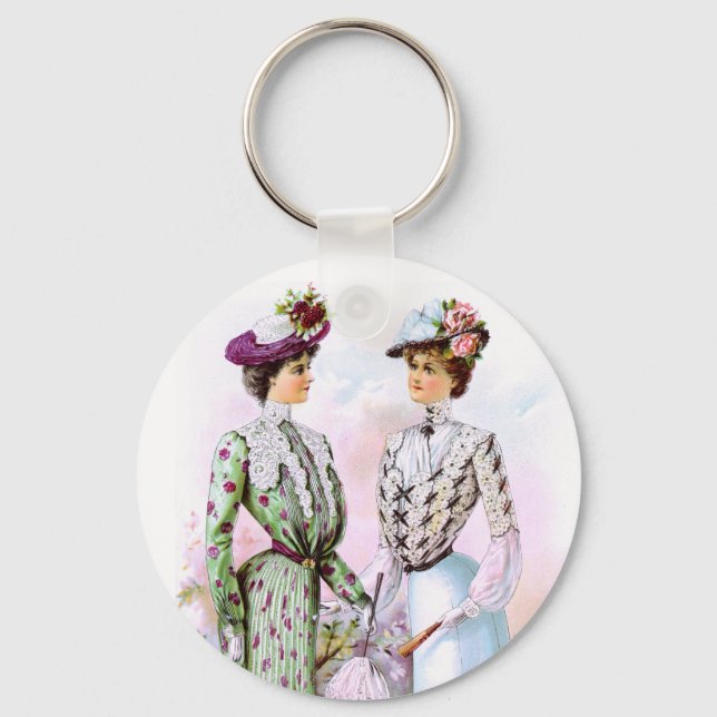 1901 Vintage Dresses Keychain (Front)