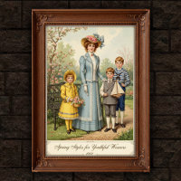 1901 Vintage Outdoor Fashion Wall Poster
