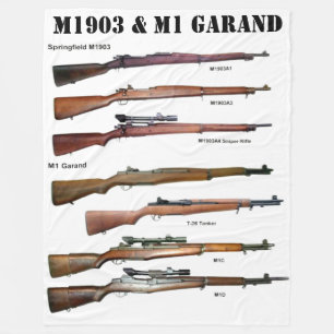 1903 and M1 GARAND RIFLES Fleece Blanket