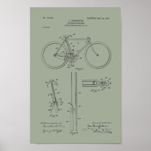 1903 Vintage Bicycle Patent Print Art