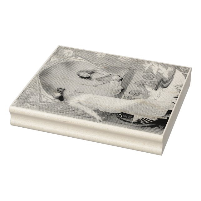 1904 Art Nouveau Valentine  Rubber Stamp (Stamp)
