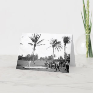 1904 Golfing Palm Beach Fl. Greeting Card