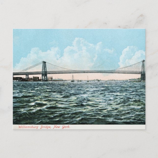 1904 Williamsburg bridge NYC Poster Postcard (Front)