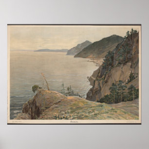 1905 Churkov Lake Baikal Landscape Art Poster