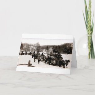 1905 Lumberjacks at work Card