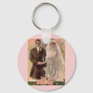 1906 Edwardian wedding Keychain