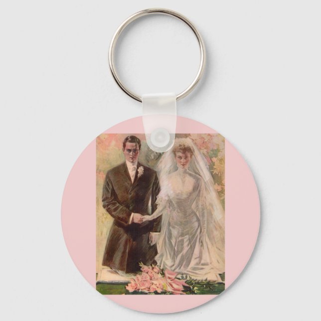 1906 Edwardian wedding Keychain (Front)