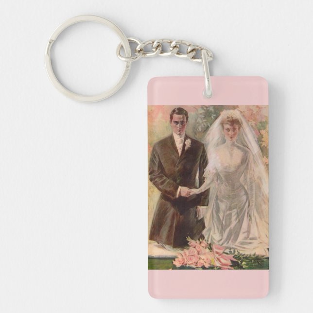 1906 Edwardian wedding Keychain (Front)