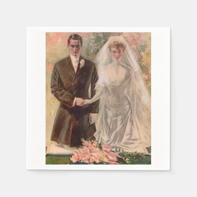 1906 Edwardian wedding Napkin (Front)
