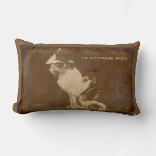 1906 The Commanding Officer dressed cat RPPC Lumbar Pillow