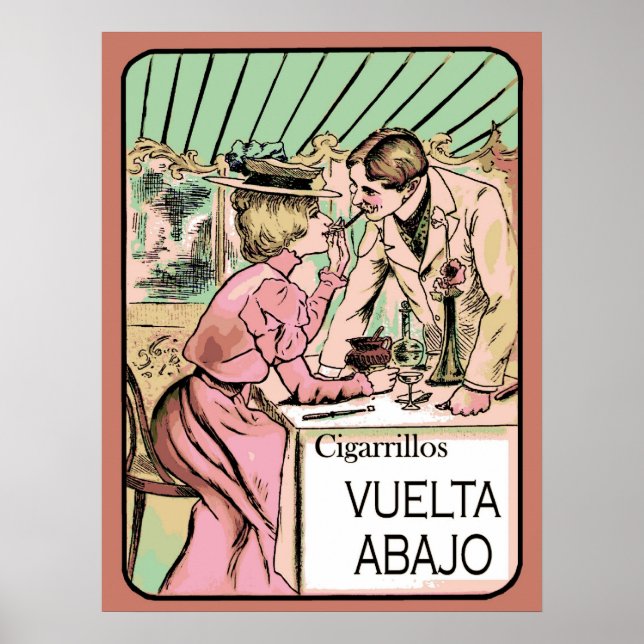 1906 Vintage Cigarette Advertisement Poster (Front)