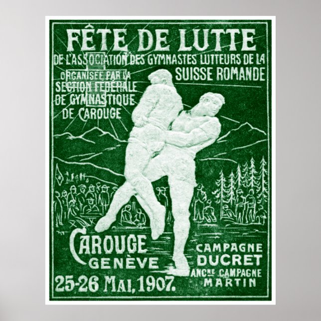 1907 Swiss Wrestling Poster (Front)