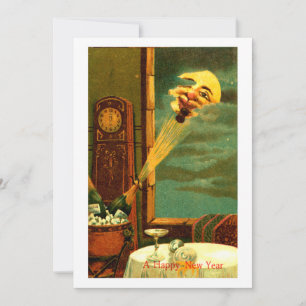 1908 Champagne New Year Holiday Card