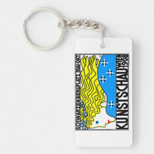 1908 Vienna Art Nouveau Art Show Fair Maiden Keychain