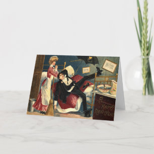 1909 A Happy New year Vintage Greeting Holiday Card