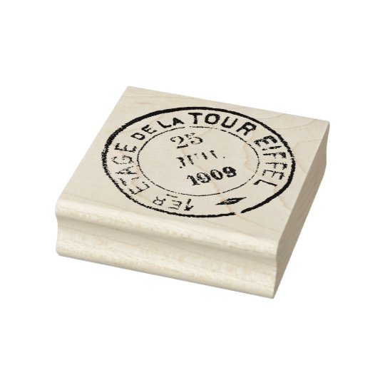 1909 Eiffel Tower Postmark Rubber Art Stamp