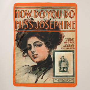 1909 How Do You Do Miss Josephine sheet music Sherpa Blanket