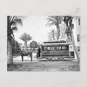 1909 Palm Beach Florida Trolley Postcard