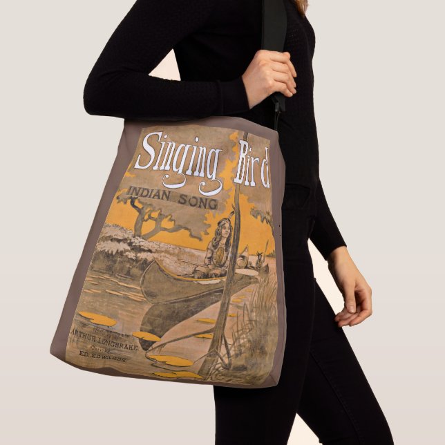 1909 Singing Bird sheet music print Crossbody Bag (Close Up)