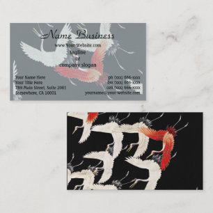 1910–1920 Furisode with a Myriad of Flying Cranes Business Card