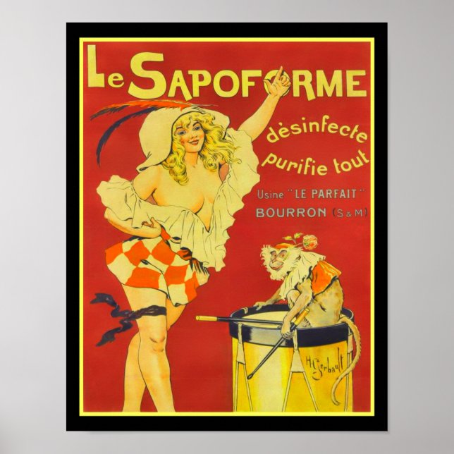 1910 French Le Sapoforme Desinfecte Ad Poster (Front)