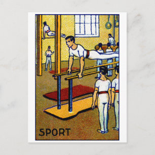 1910 Men's Gymnastics Postcard