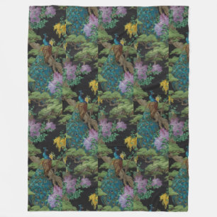 1910 Vintage Wallpaper The Cedar Tree Fleece Blanket