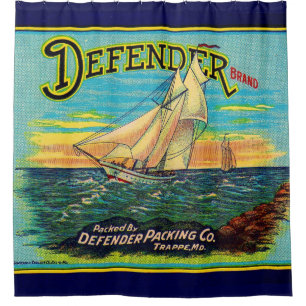 1910s Defender brand packing sailboat label