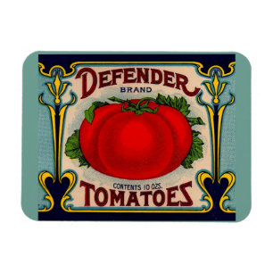 1910s Defender brand tomatoes label Magnet