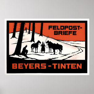 1910s German Advertisement Poster Beyer's Ink for